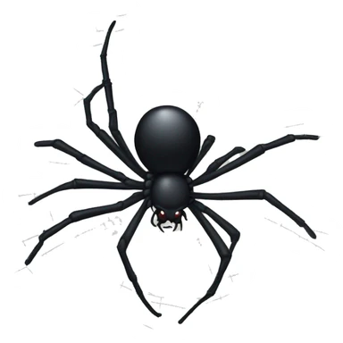 Black widow spider on Web sticker