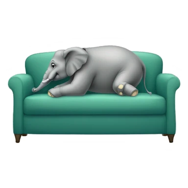 Éléphant sur un divan sticker