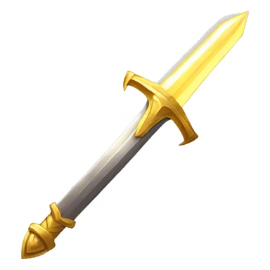 golden enchanted glowing sword sticker