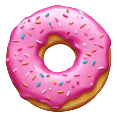 Pink sprinkled donut sticker