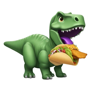dino eating taco bell  sticker