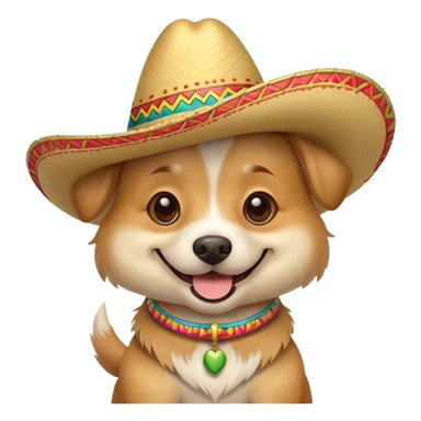 Dog wearing Sombrero  sticker