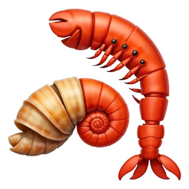🦞🐚 que salga una claw como del emoji de lobster del emoji de shell de caracol. sticker
