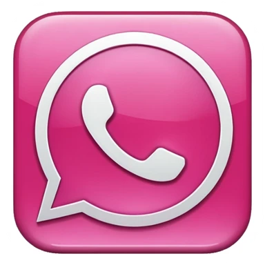 pink WhatsApp logo sticker