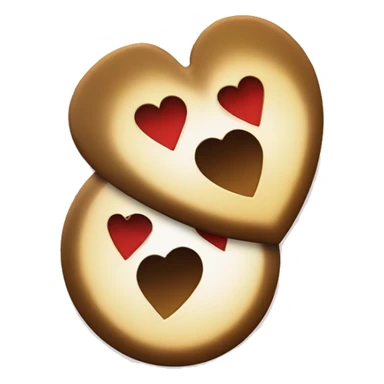 two heart shaped vinyl discs sticker