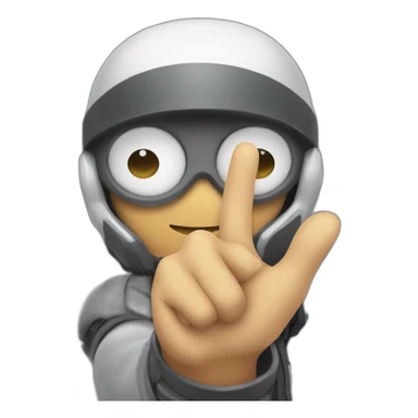 An among us crewmate holding up an ok hand sign sticker