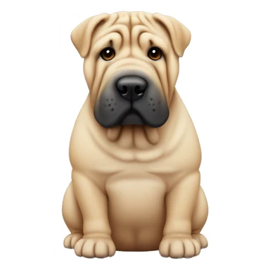 Shar-pei dog full body dark snout sticker