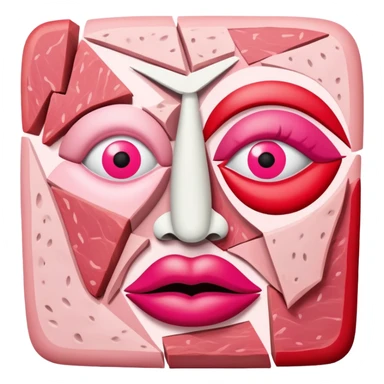 picasso abstract art SPAM MEAT face painting sticker