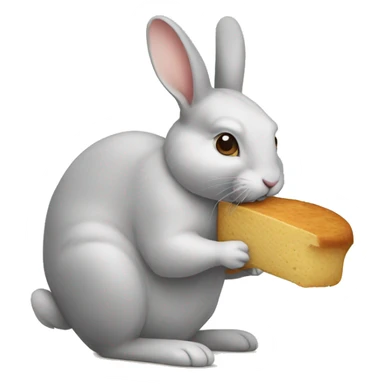 lapin qui mange une souris  sticker