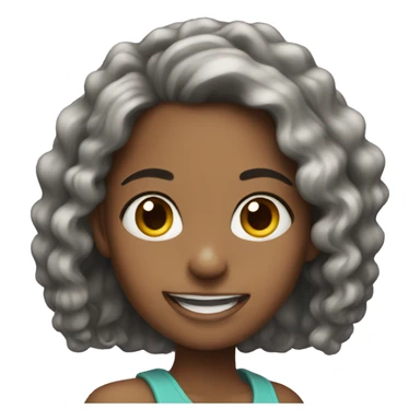 smiling girls with hoop earrings sticker