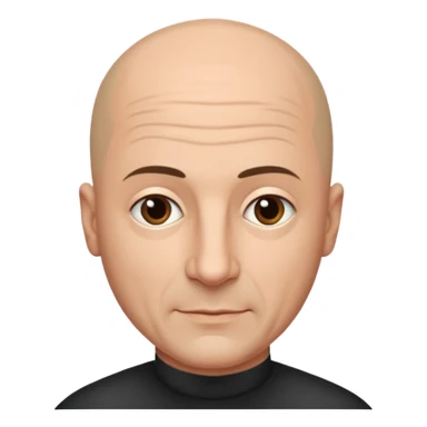 Manfredi Aliquò, Italian Actor (b.1958) with bald head sticker