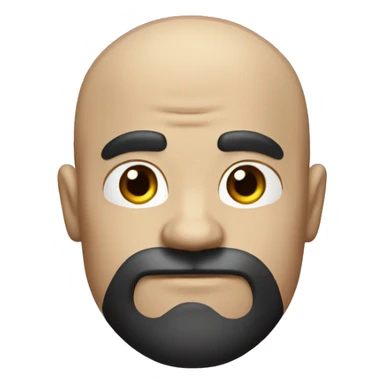 white bodybuilder with baldness and black mustache sticker