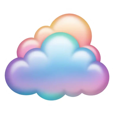 Pastel gradient colors cloud sticker