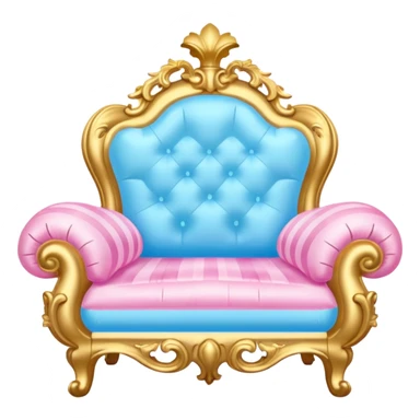 pink gold and light blue rococo inflatable tiktok  sticker