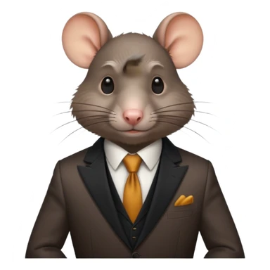 Rat wearing a suit sticker