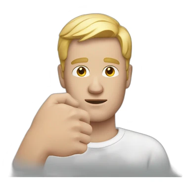 white man with broken hand sticker