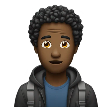 confused black man sticker
