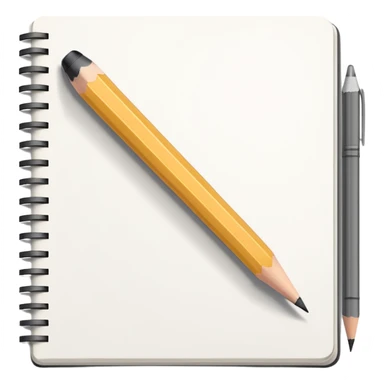 open sketchbook with a pencil on it sticker