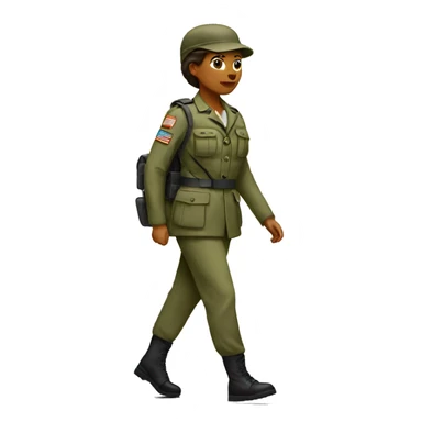 army woman walking sticker