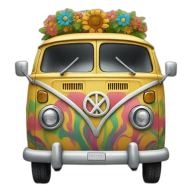 hippie van sticker