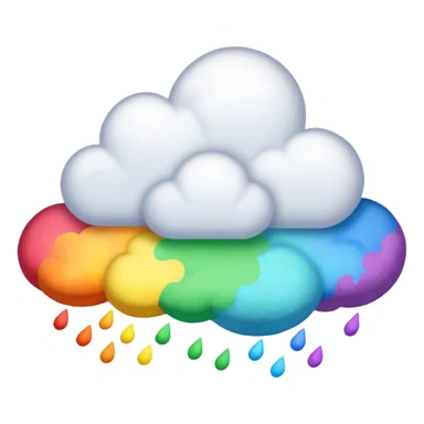 Rainbow powder explosion  sticker