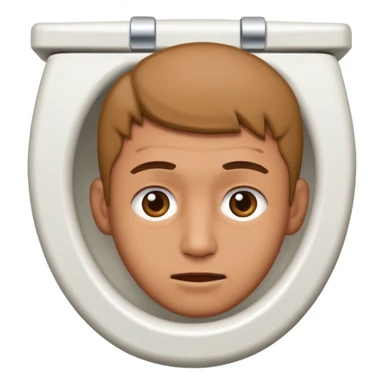 A head in a toilet male sticker