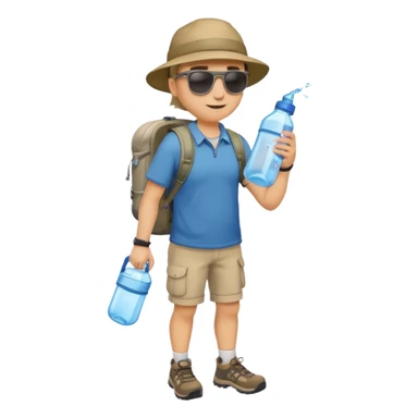 Water bottle for hiking sticker