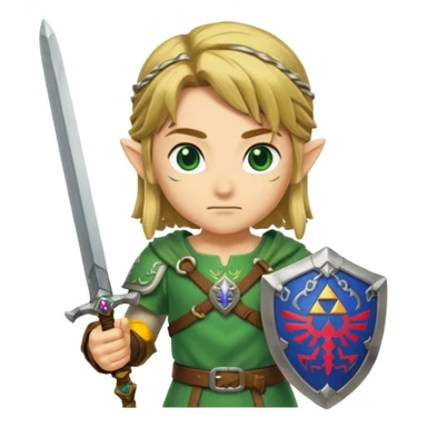 zelda Link with his sword sticker