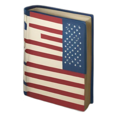 book with american flag cover sticker