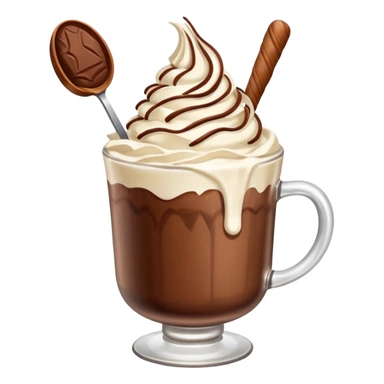 Ice Cacao with whipping cream  sticker