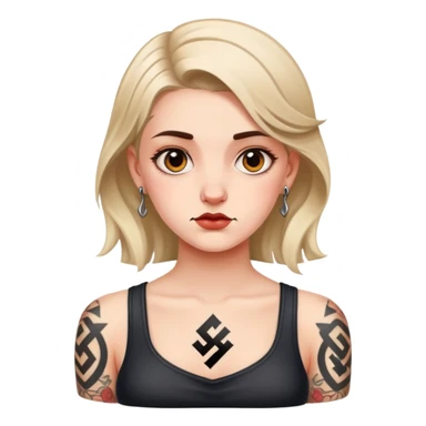 girl with swastika  sticker