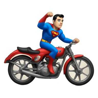 Superman on a bike  sticker