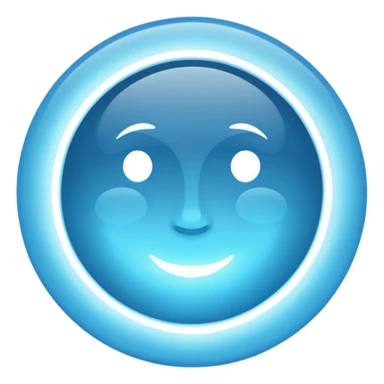 light blue glowing circle sticker