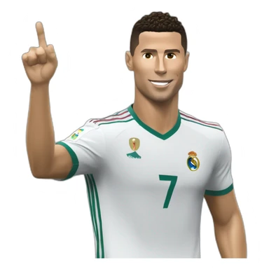 ronaldo qui sert la main à macron sticker
