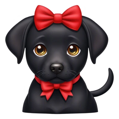 Black lab with bow sticker