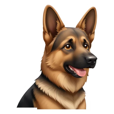 German Shepard dog barking sticker