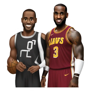 P diddy and lebron james sticker