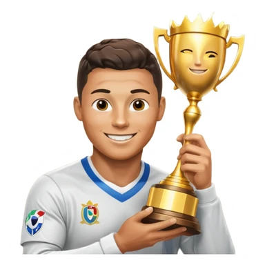 Ronaldo with ballon d'or sticker