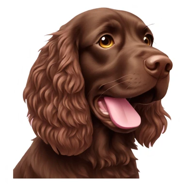 Boykin Spaniel wearing a pink sweater  sticker