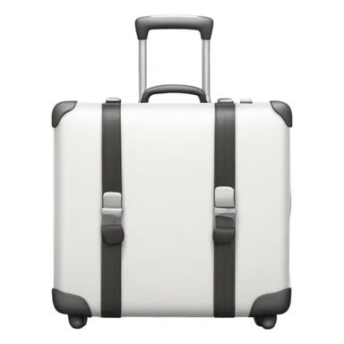 white suitcase  sticker