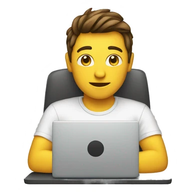 Human with laptop sticker
