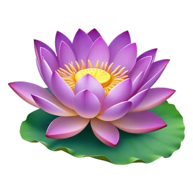 bouquet purple Nymphaea lotus,stem, Nymphaea Lotus leaf sticker
