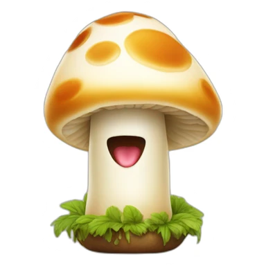 a mushroom that eats ice cream sticker