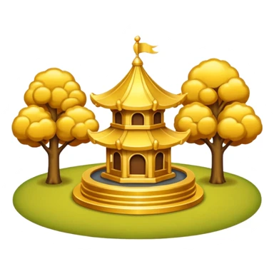 park golden icon sticker