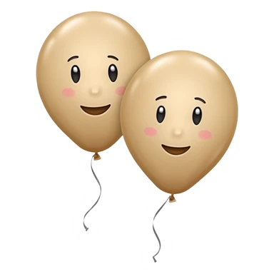 Two beige balloons sticker