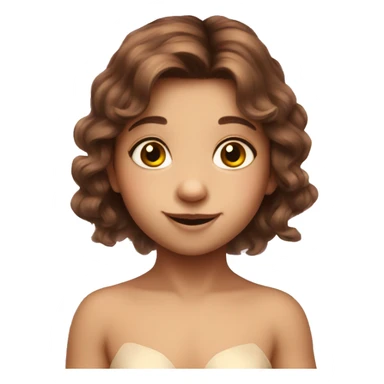 Brown hair baby fairy sticker