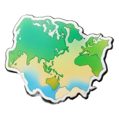 world map pins  sticker