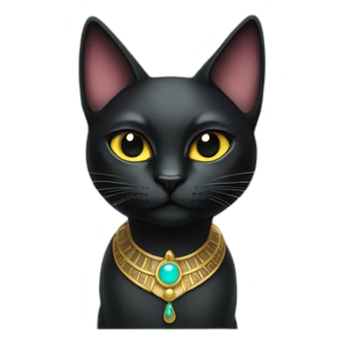 black cat dressed as the goddess bastet sticker