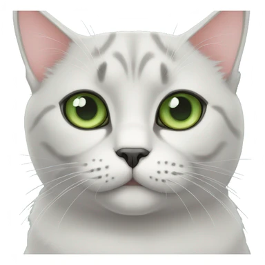 british cat green eyes  sticker