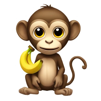 Monkey with a banana  sticker